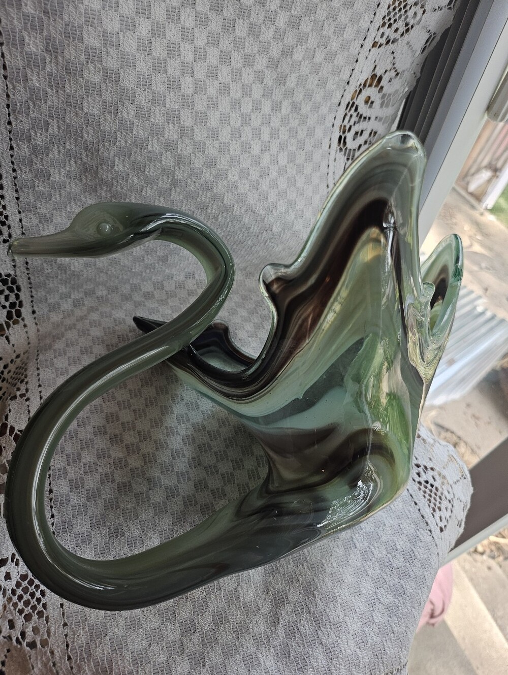 MCM Ozark Art Glass Swan